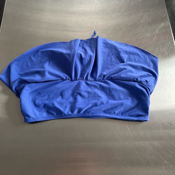 Blue Ruffled Bikini Top - Picture 2 of 4